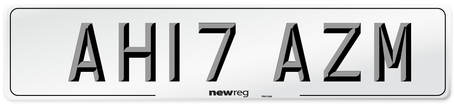 AH17 AZM Number Plate from New Reg